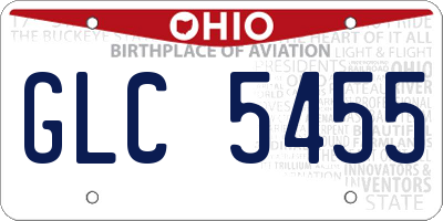 OH license plate GLC5455
