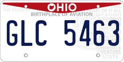 OH license plate GLC5463