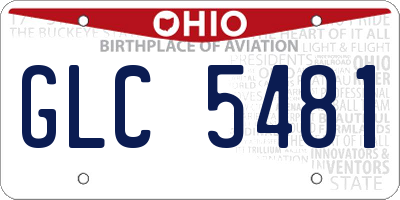 OH license plate GLC5481