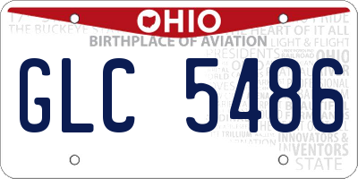 OH license plate GLC5486