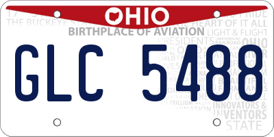 OH license plate GLC5488