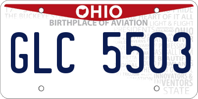 OH license plate GLC5503