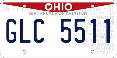 OH license plate GLC5511