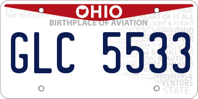 OH license plate GLC5533