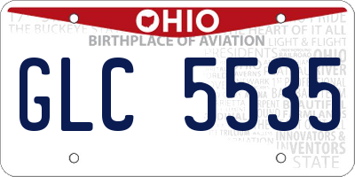 OH license plate GLC5535