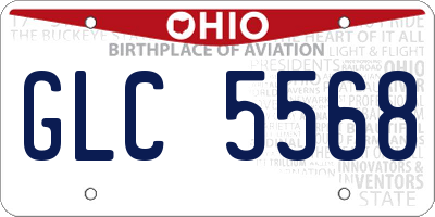 OH license plate GLC5568