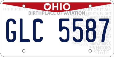 OH license plate GLC5587