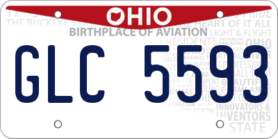 OH license plate GLC5593
