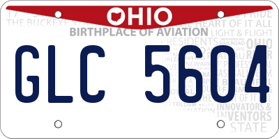 OH license plate GLC5604