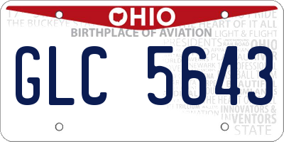 OH license plate GLC5643