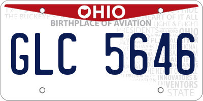 OH license plate GLC5646