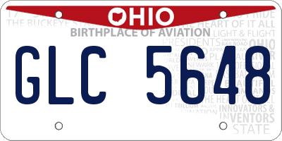 OH license plate GLC5648