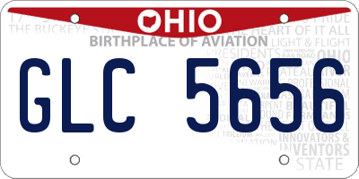OH license plate GLC5656