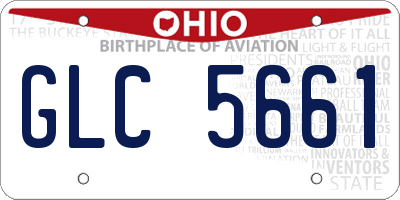 OH license plate GLC5661