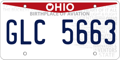 OH license plate GLC5663