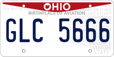 OH license plate GLC5666