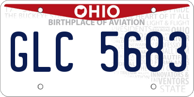 OH license plate GLC5683