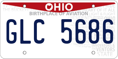 OH license plate GLC5686