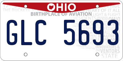 OH license plate GLC5693