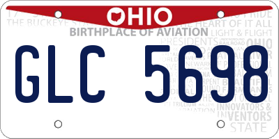 OH license plate GLC5698