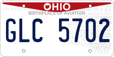 OH license plate GLC5702