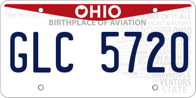 OH license plate GLC5720