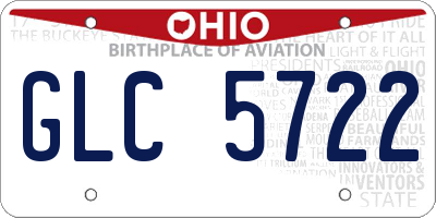 OH license plate GLC5722