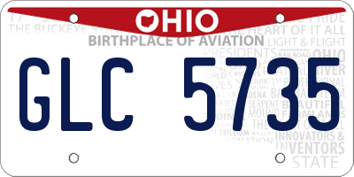 OH license plate GLC5735