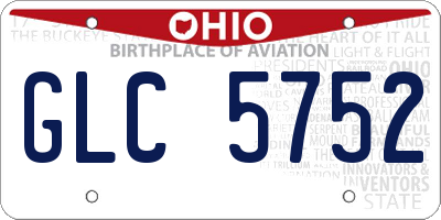 OH license plate GLC5752