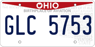 OH license plate GLC5753