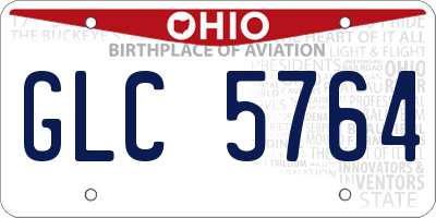 OH license plate GLC5764