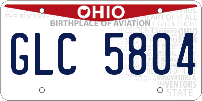 OH license plate GLC5804