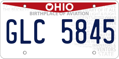 OH license plate GLC5845