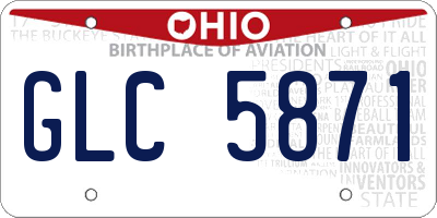 OH license plate GLC5871