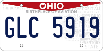 OH license plate GLC5919