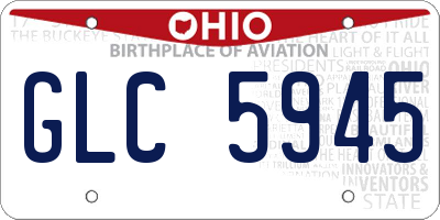 OH license plate GLC5945