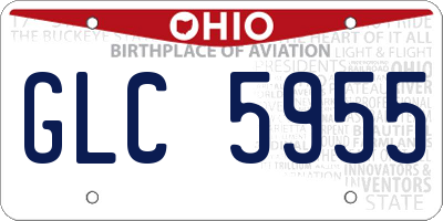 OH license plate GLC5955