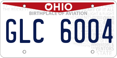 OH license plate GLC6004