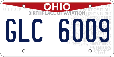 OH license plate GLC6009