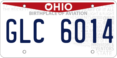 OH license plate GLC6014