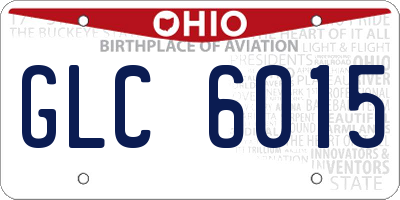 OH license plate GLC6015