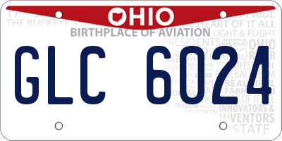 OH license plate GLC6024