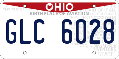 OH license plate GLC6028