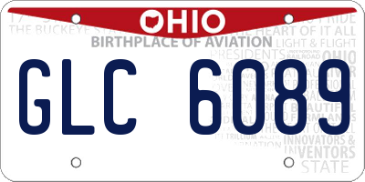 OH license plate GLC6089