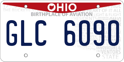 OH license plate GLC6090