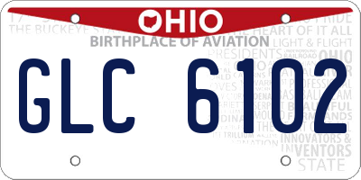 OH license plate GLC6102