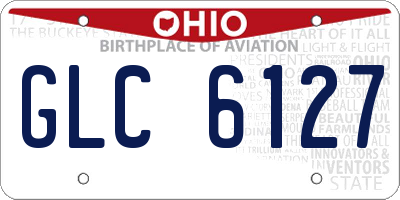 OH license plate GLC6127