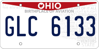 OH license plate GLC6133