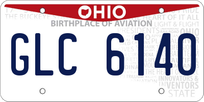 OH license plate GLC6140