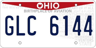 OH license plate GLC6144